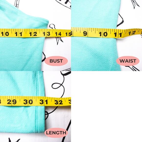 Naked Wardrobe Blue One Shoulder Cut Out Bodycon Mini Dress Medium Party Teal - Picture 10 of 10